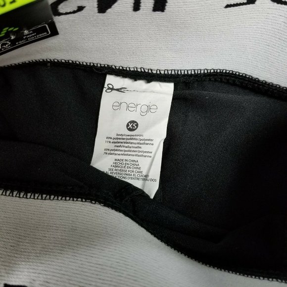 Energie Active Lola Mesh-Inset Leggings Black Gray - Picture 7 of 8